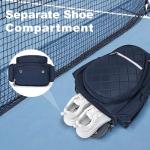 KAVIGOR Pickleball Bag, Quilted Pickleball Backpack with Shoe Compartment & Waterproof Pocket, Pickle Ball Paddle Bag Fits 2 to 4 Paddles for Women and Men