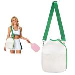 LAKE OF FIRE Pickleball Paddle Cover Crossbody Bag with Adjustable Strap Pickle ball Sling Bag Lightweight Pickleball Gifts for Men and Women Green
