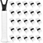 Mindow 26 Pieces Tennis Racket Grip Tape, Tennis Racquet Grip Tape for Anti-Slip and Sweat Absorbent Overgrips, Comfortable Handle Precut Racquet Wrap for Tennis/Badminton/Pickleball (White)