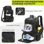 HAMBOLY Pickleball Bag for Men & Women, Large Pickleball Backpack with Shoes Compartment and Cooler, Fence Hook Design (Dark CM)