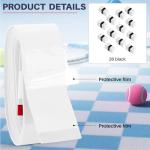 Mindow 26 Pieces Tennis Racket Grip Tape, Tennis Racquet Grip Tape for Anti-Slip and Sweat Absorbent Overgrips, Comfortable Handle Precut Racquet Wrap for Tennis/Badminton/Pickleball (White)