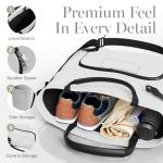 Acewell Athletics Tennis Bags for Women Men - Sleek Tennis Racket Bag for Sports Accessories with 2 Detachable Racket Cases - Gym Sling Bag, Pickleball Racquet Sling for Beginner Pro Players (White)