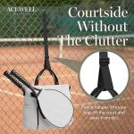 Acewell Athletics Tennis Bags for Women Men - Sleek Tennis Racket Bag for Sports Accessories with 2 Detachable Racket Cases - Gym Sling Bag, Pickleball Racquet Sling for Beginner Pro Players (White)