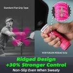 KOEYUELEN™ Ribbed Pickleball Overgrip, 3-Pack Basic Colors Non-Slip Tennis Racket Grip Tape, Pickleball Grip Tape, Sweat-Wicking Shock-Absorbent Racquet Grip for Pickleball, Tennis, Badminton