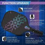 SS OXIKEN Pickleball Paddles Set of 2, USAPA Approved Carbon Fiber Pickle Ball Paddle (CHS) Polypropylene Honeycomb Core, Anti Slip Sweat Absorbing Grip, 2 Outdoor Pickleball, 2 Indoor Pickleball, Bag