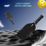 Sioncot Thermoformed Carbon Fiber Pickleball Paddle - Textured Grip, Larger Sweet Spots for Max Spin, Control & Power - 16mm Polypropylene Honeycomb Core for All Skill Levels, 8.0 oz