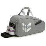 Smartway Tennis Bag for Men Women, 6 Rackets Large Racquet Bag with Shoe Compartment & Insulated Pocket, Waterproof Gym Backpack & Sports Duffel for Pickleball, Training and Daily Use (Gray)