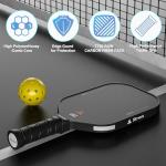 Sioncot Thermoformed Carbon Fiber Pickleball Paddle - Textured Grip, Larger Sweet Spots for Max Spin, Control & Power - 16mm Polypropylene Honeycomb Core for All Skill Levels, 8.0 oz