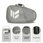 Smartway Tennis Bag for Men Women, 6 Rackets Large Racquet Bag with Shoe Compartment & Insulated Pocket, Waterproof Gym Backpack & Sports Duffel for Pickleball, Training and Daily Use (Gray)