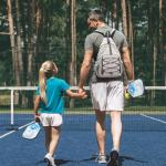 G4Free Pickleball Bag, Men's and Women's Pickleball Backpack, Adjustable Crossbody Sling Bag, Lightweight Ball Paddle Backpack,Ivory