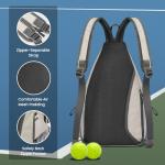 G4Free Pickleball Bag, Men's and Women's Pickleball Backpack, Adjustable Crossbody Sling Bag, Lightweight Ball Paddle Backpack,Ivory