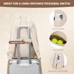 Sucipi Tennis Bags for Women, Quilted Tennis Racket Bag with Shoe Compartment, Large Capacity Tennis Backpack for Tennis Racquet, Pickleball Paddles, Badminton