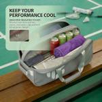 Smartway Tennis Bag for Men Women, 6 Rackets Large Racquet Bag with Shoe Compartment & Insulated Pocket, Waterproof Gym Backpack & Sports Duffel for Pickleball, Training and Daily Use (Gray)