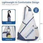 KAVIGOR 2025 Pickleball Sling Bag, Convertible Ultra-Light Backpack with Skin-Soft Fabric & Wet/Dry Pocket, Fits 4 Paddles + Gear