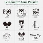 UIDMEN Personalized Pickleball Bag for Women Men, Cutsom Text and Logo, Pickleball Bag with Shoe Compartment & Adjustable Shoulder Strap, Gifts for Pickleball Lovers, Pickleball Gifts for Women, Mom