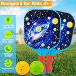 Outdoor Toys for Kids Galaxy Pickleball Paddles for Toddlers, Outside Beach Yard Games Boys Toys for Kid Ages 4 5 6 7 8-12 Year Old Gifts, Durable Lightweight with Easy Grip for Small Hands, Beginner