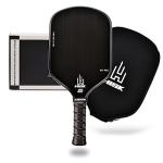 HISK RAV PRO Pickleball Paddle - Ultimate HIGH END 16mm Japanese Toray T700 Raw Carbon Fiber CFS w/Excellent GRIT Roughness Texture, Aero Dynamic Curve, USAPA Approved, Non Slip Grip