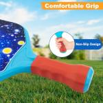 Outdoor Toys for Kids Galaxy Pickleball Paddles for Toddlers, Outside Beach Yard Games Boys Toys for Kid Ages 4 5 6 7 8-12 Year Old Gifts, Durable Lightweight with Easy Grip for Small Hands, Beginner
