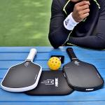 HISK RAV PRO Pickleball Paddle - Ultimate HIGH END 16mm Japanese Toray T700 Raw Carbon Fiber CFS w/Excellent GRIT Roughness Texture, Aero Dynamic Curve, USAPA Approved, Non Slip Grip