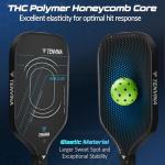 TENVINA Pickleball Paddles Set of 2, Multi-Layer T700SC Textured Carbon Fiber Pickleball Paddle, 16MM Thicknesses Pickle Ball Paddle, Strong Spin & Power Surface of USAPA Approved Pickle Racket