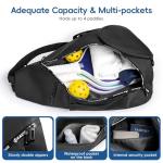 KAVIGOR Pickleball Bag, 7 Pockets & Upgraded Zippers, Lightweight Sling Bag with Detachable Strap & Water-Resistant Pocket