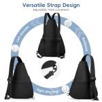 KAVIGOR Pickleball Bag, 7 Pockets & Upgraded Zippers, Lightweight Sling Bag with Detachable Strap & Water-Resistant Pocket