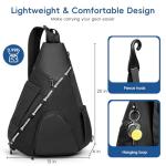 KAVIGOR Pickleball Bag, 7 Pockets & Upgraded Zippers, Lightweight Sling Bag with Detachable Strap & Water-Resistant Pocket