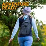 Nupouch Rucksack Pickleball Bag, Anti-Theft Crossbody Sling, USB Charging Connector Port, Backpack, Soho Collection Black