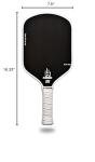HISK RAV PRO Pickleball Paddle - Ultimate HIGH END 16mm Japanese Toray T700 Raw Carbon Fiber CFS w/Excellent GRIT Roughness Texture, Aero Dynamic Curve, USAPA Approved, Non Slip Grip