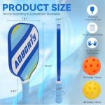 AOBORTY Pickleball Paddles 4 Pack - USAPA Light Graphite Premium Rackets Fiber Face & Polymer Honeycomb Core Pickleball Set with 6 Outdoor Indoor Balls Including Portable Carry Bag
