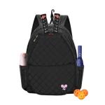 BEEYEO Tennis Bag, Professional Quilted Tennis Backpack Tennis Racket Bags for Women Men for Pickleball Tennis Badminton (Black)