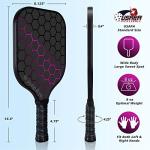 JoncAye USAPA Approved Pickleball Paddles Set of 2 or 4 - Fiberglass Graphite Rackets, 4 Outdoor Indoor Balls, Racquet Bag, Grip Tape - Lightweight Pickle-Ball Equipment for Men Women Adults Kids