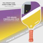 AOBORTY Pickleball Paddles 4 Pack - USAPA Light Graphite Premium Rackets Fiber Face & Polymer Honeycomb Core Pickleball Set with 6 Outdoor Indoor Balls Including Portable Carry Bag