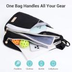 VELADAY Pickleball Bag for Women Chic Quilted Sling Bag, Fits 2 Paddles, Lightweight Weatherpoorf for Court & Daily Use, Black