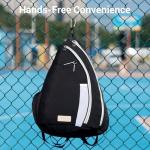 VELADAY Pickleball Bag for Women Chic Quilted Sling Bag, Fits 2 Paddles, Lightweight Weatherpoorf for Court & Daily Use, Black