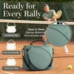 Tennis Bags for Women Men - Sleek Tennis Racket Bag for Sports Accessories with 2 Detachable Racket Cases - Gym Sling Bag, Pickleball Racquet Sling for Beginner Pro Players (Sage Green)