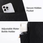 VELADAY Pickleball Bag for Women Chic Quilted Sling Bag, Fits 2 Paddles, Lightweight Weatherpoorf for Court & Daily Use, Black