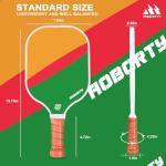AOBORTY Pickleball Paddles 4 Pack - USAPA Light Graphite Premium Rackets Fiber Face & Polymer Honeycomb Core Pickleball Set with 6 Outdoor Indoor Balls Including Portable Carry Bag