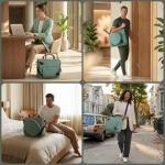 Tennis Bags for Women Men - Sleek Tennis Racket Bag for Sports Accessories with 2 Detachable Racket Cases - Gym Sling Bag, Pickleball Racquet Sling for Beginner Pro Players (Sage Green)