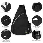 Goloni Pickleball Bag for Women Men, Convertible Pickleball Backpack Sling Bag with Fence Hook, Waterproof Polyester Paddle Bag with Multiple Compartments,Black