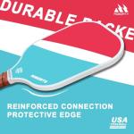 AOBORTY Pickleball Paddles 4 Pack - USAPA Light Graphite Premium Rackets Fiber Face & Polymer Honeycomb Core Pickleball Set with 6 Outdoor Indoor Balls Including Portable Carry Bag