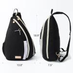 VELADAY Pickleball Bag for Women Chic Quilted Sling Bag, Fits 2 Paddles, Lightweight Weatherpoorf for Court & Daily Use, Black