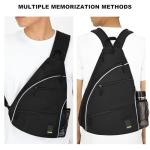 Goloni Pickleball Bag for Women Men, Convertible Pickleball Backpack Sling Bag with Fence Hook, Waterproof Polyester Paddle Bag with Multiple Compartments,Black