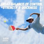 AOBORTY Pickleball Paddles 4 Pack - USAPA Light Graphite Premium Rackets Fiber Face & Polymer Honeycomb Core Pickleball Set with 6 Outdoor Indoor Balls Including Portable Carry Bag