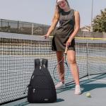 Sucipi Pickleball Bag for Women Pickleball Backpack Quilted Crossbody Sling Bags Tennis Bag Backpack Pickle Ball Paddle Bag