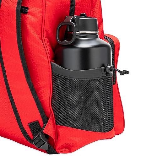 Red Pickleball Backpack with Cooler, Paddle Compartment & Pockets