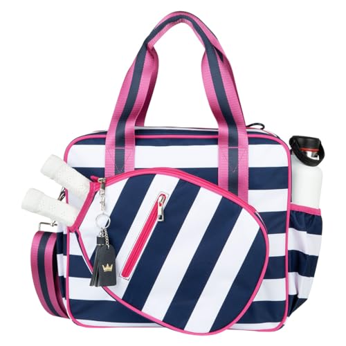 Navy Stripe/Pink Pickleball Bag for Women