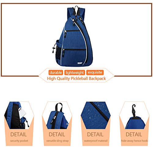 Sucipi Reversible Pickleball Bag Backpack for Women/Men Blue
