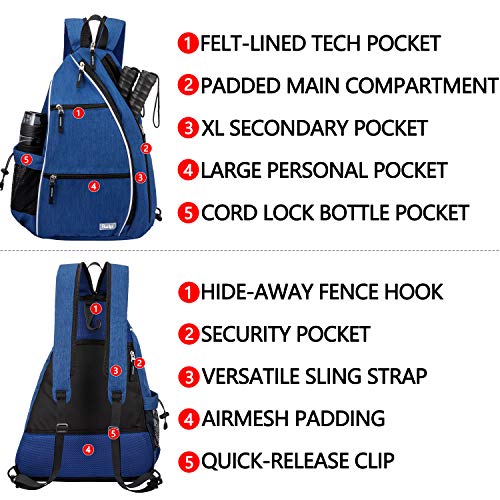 Sucipi Reversible Pickleball Bag Backpack for Women/Men Blue