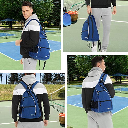 Sucipi Reversible Pickleball Bag Backpack for Women/Men Blue